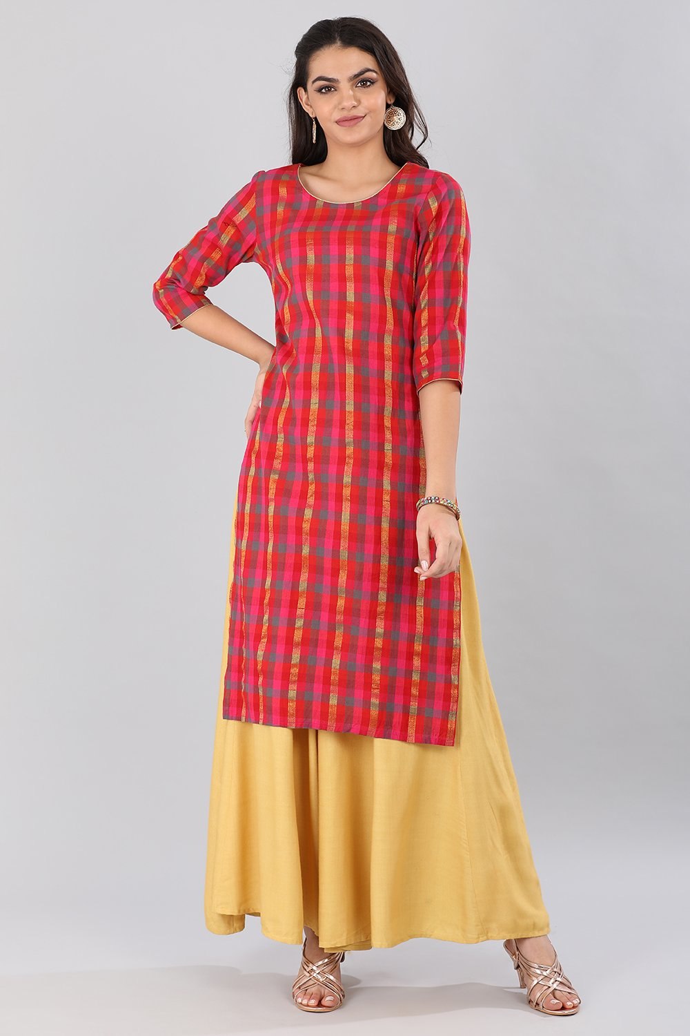 Apeksha Red Merino Woolen Kurta