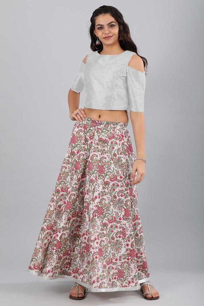 Multicolored Printed Skirt-3