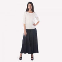 Off-White &amp; Orange V Neck Sleeveless kurta