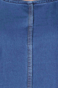 Blue Round Neck Denim kurta