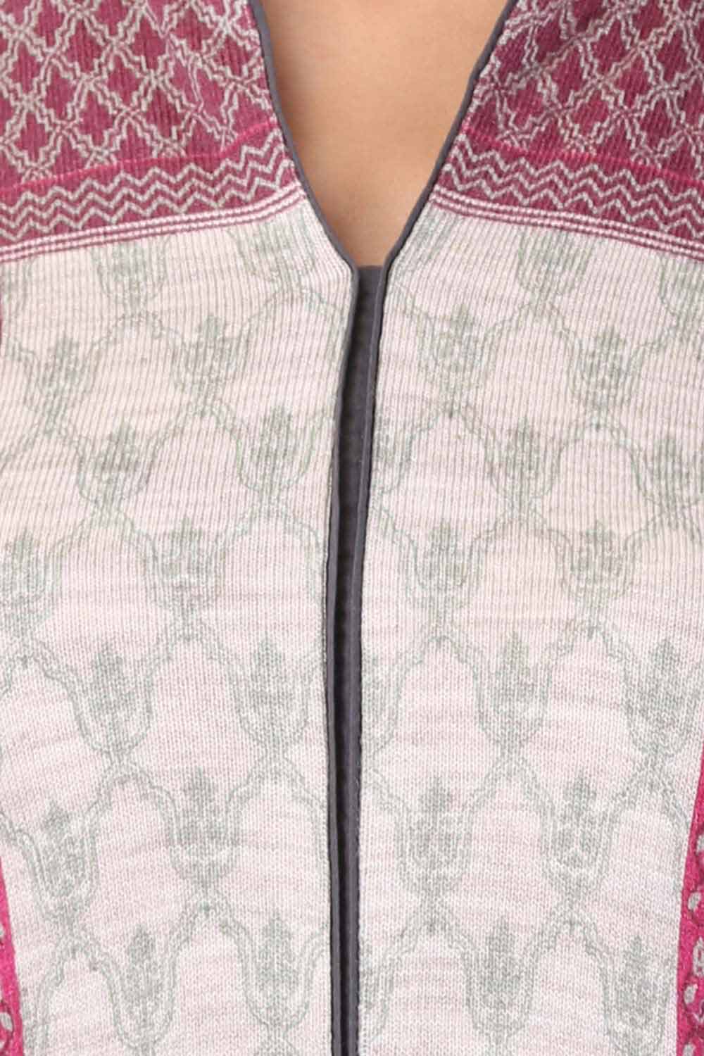 Pink &amp; White Winter kurta