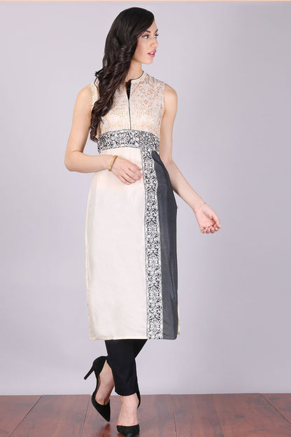 Multicolor Sleeveless Printed kurta