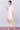 Cream 3/4 Sleeve Band Collar kurta