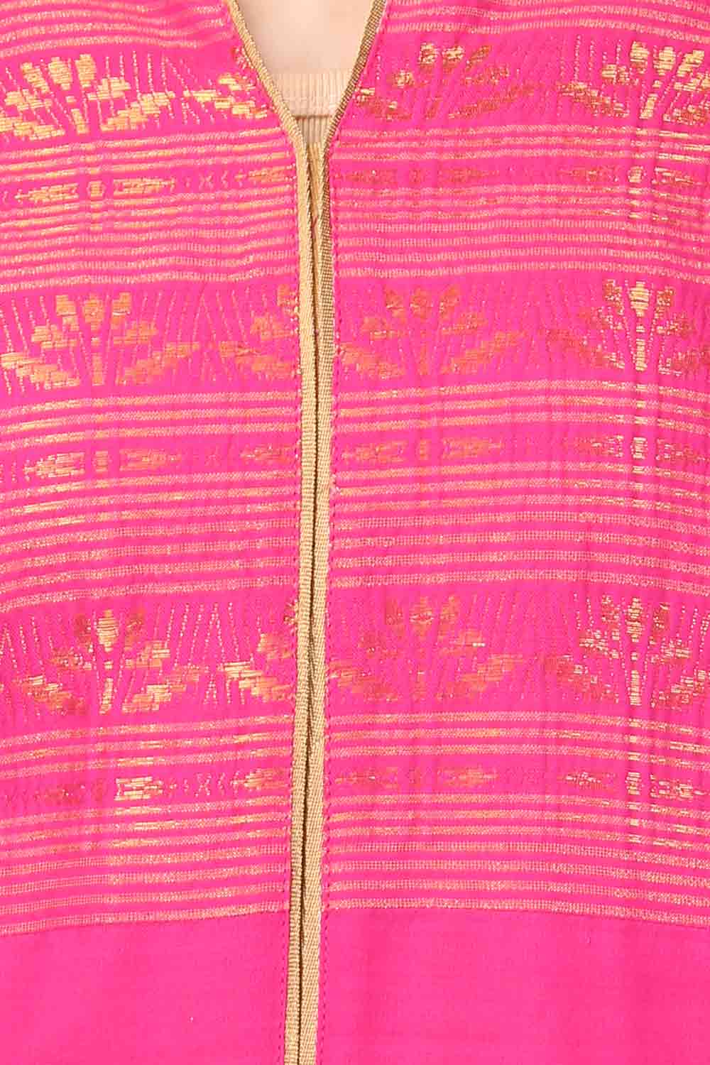 Pink Printed Mandarin Neck kurta