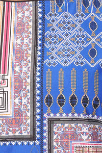 Blue Printed Round Neck kurta