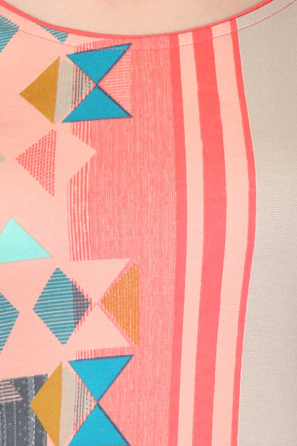 Blue Printed Round Neck Winter kurta