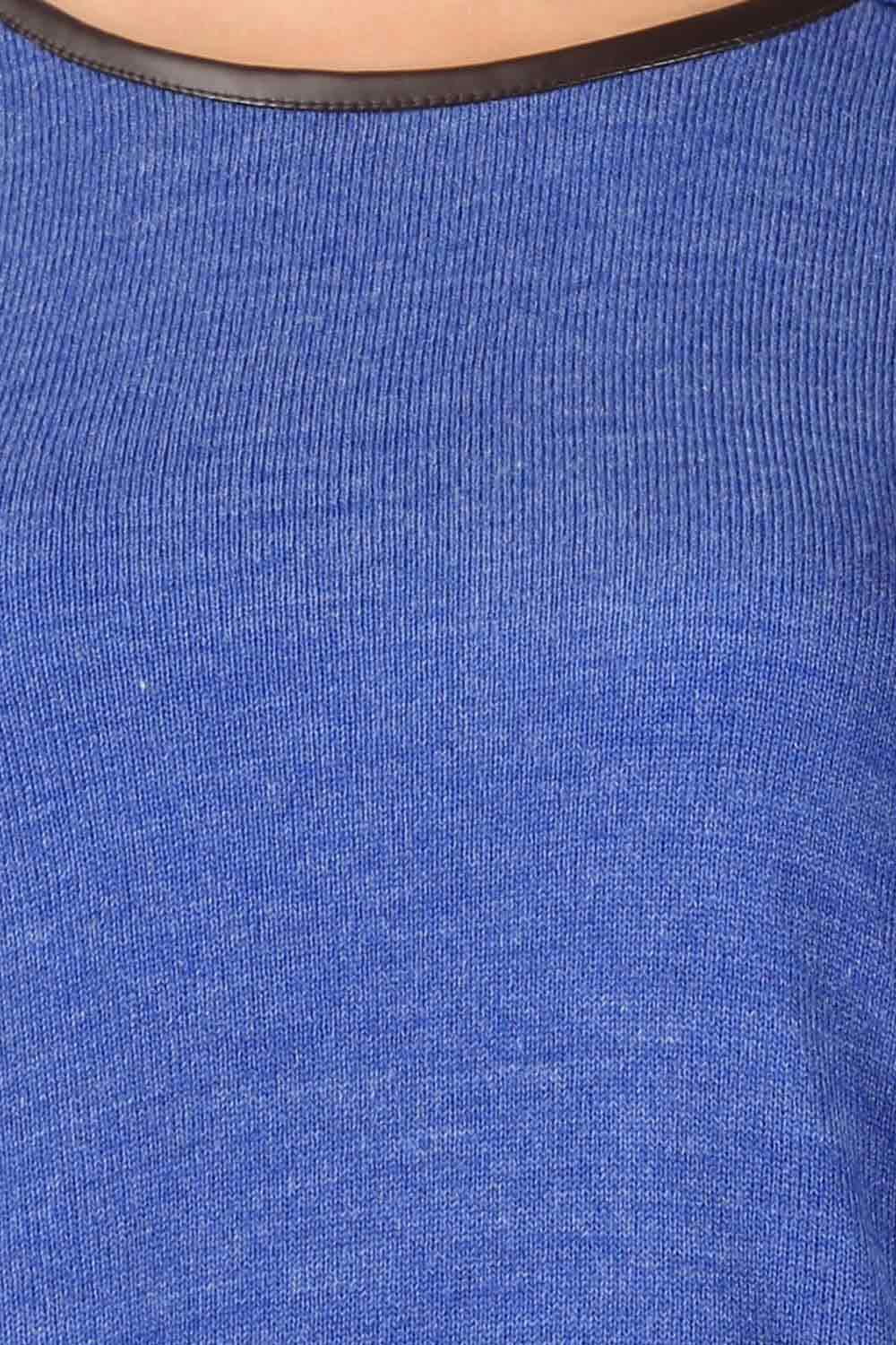 Blue Round Neck Winter kurta