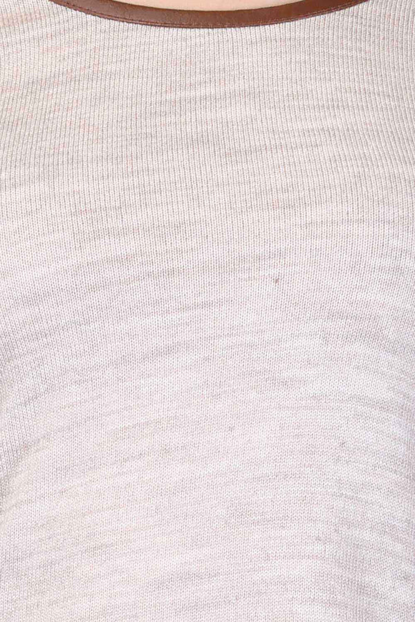 Off-White Round Neck Winter kurta