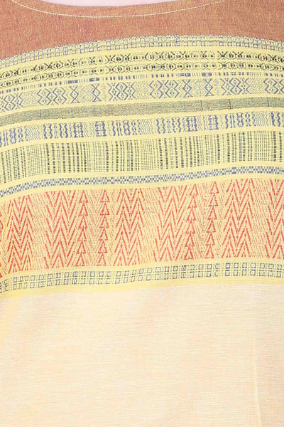 Yellow Round Neck Printed kurta