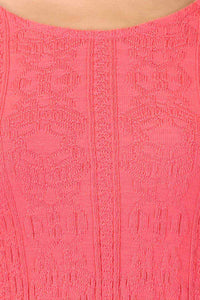 Pink Round Neck Winter kurta