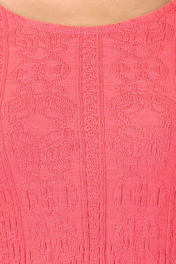 Pink Round Neck Winter kurta