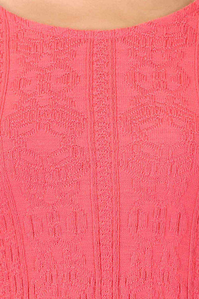 Pink Round Neck Winter kurta