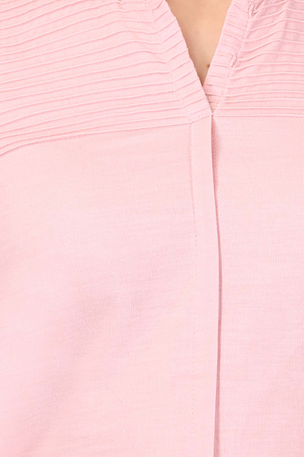 Pink Mandarin Neck Khadi kurta