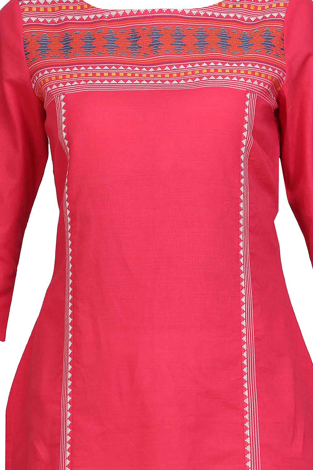 Pink Printed 3/4 Sleeve kurta