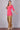Pink Square Neck Printed kurta