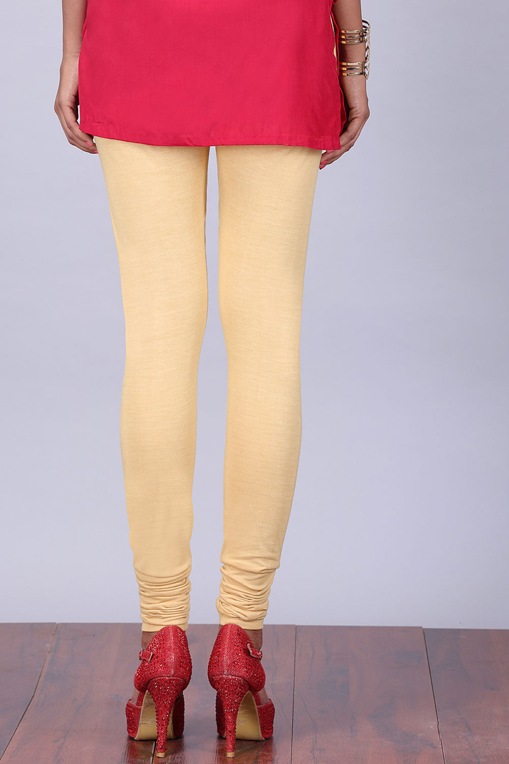 Gold Lycra Churidar