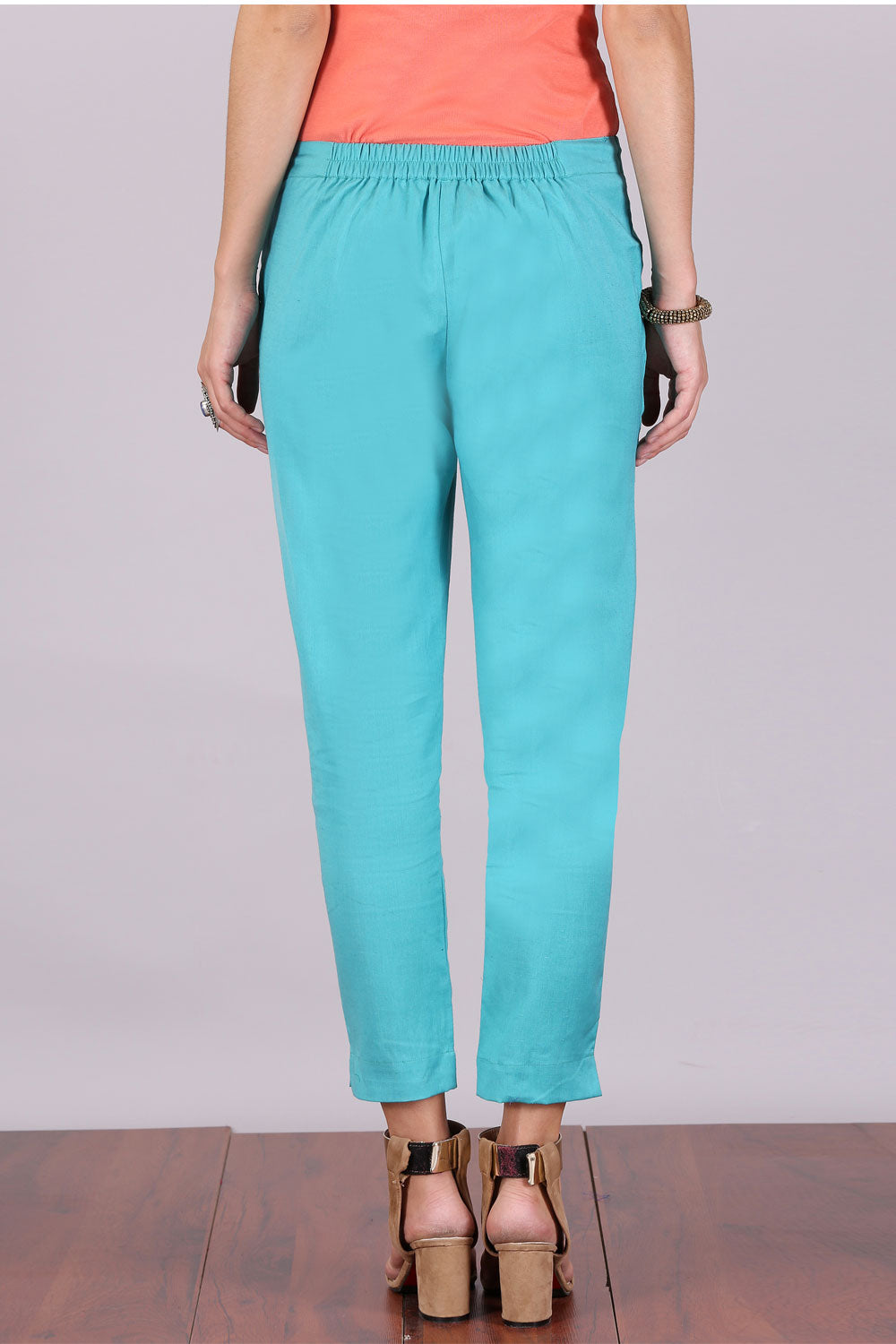 Blue Cotton Trouser