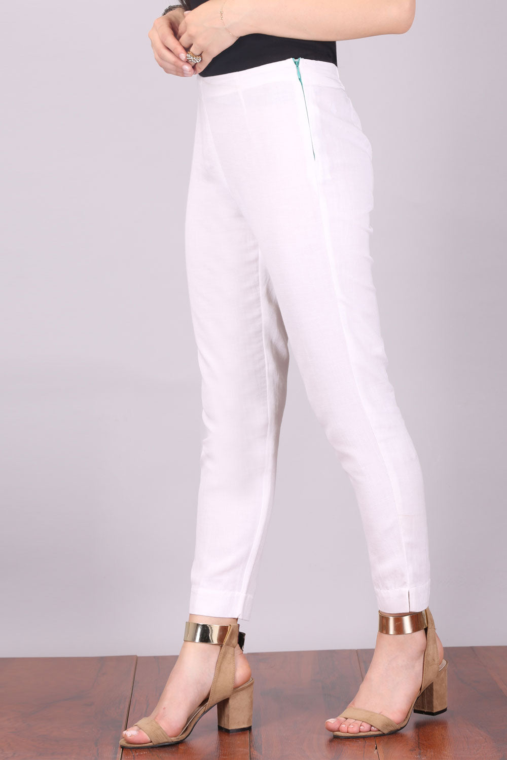 White Cotton Trousers