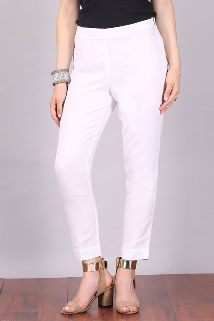 White Cotton Trousers