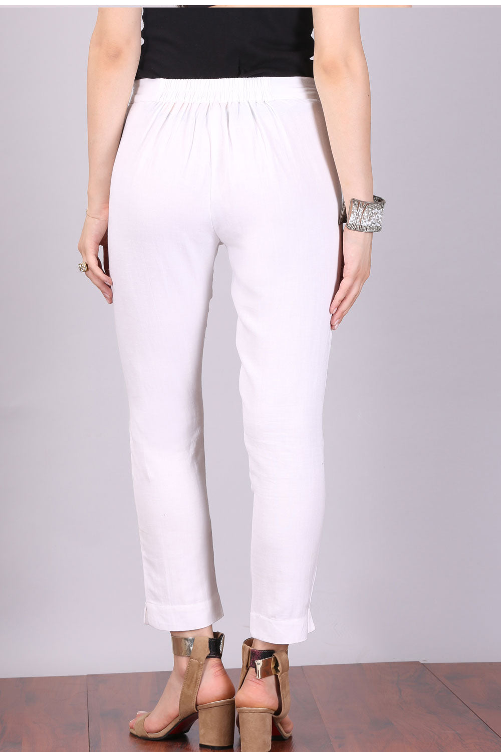 White Cotton Trousers