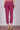 Purple Cropped Cotton Trousers