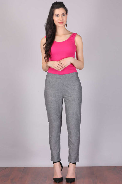 Grey Cropped Trousers