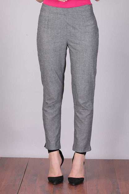 Grey Cropped Trousers