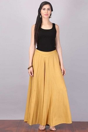 Gold Pleated Palazzo