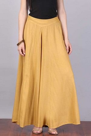 Gold Pleated Palazzo