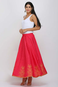 Pink Printed Skirt