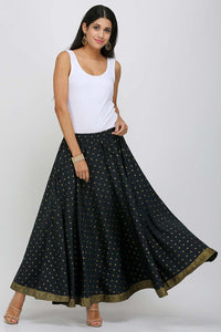 Black Printed Skirt