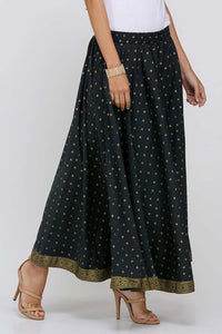 Black Printed Skirt