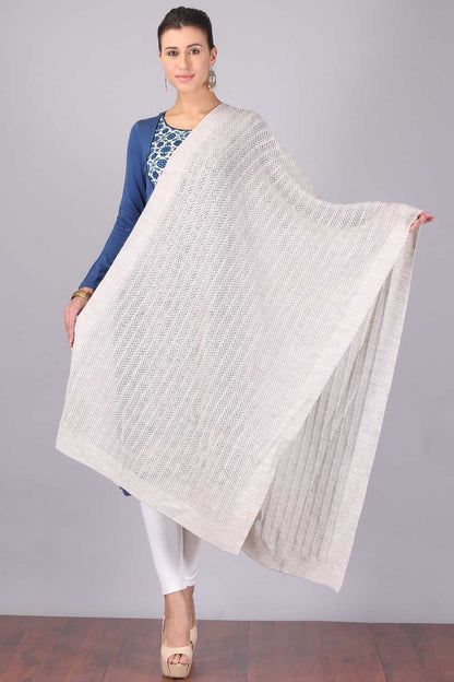 White Winter Shawl