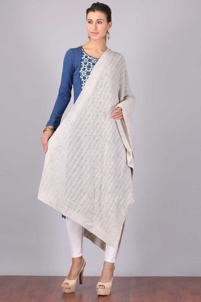 White Winter Shawl