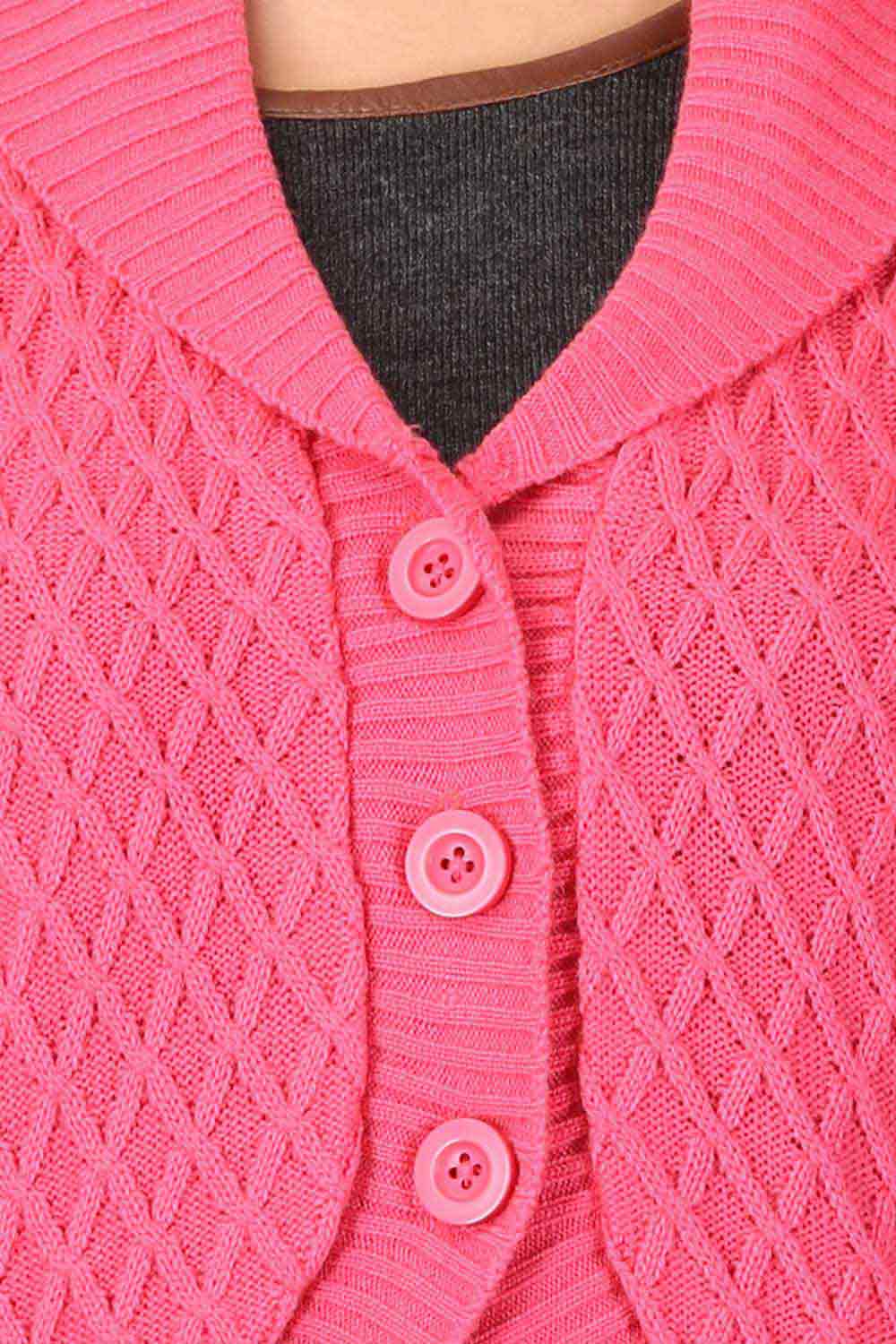 Pink Collar Neck Sweater