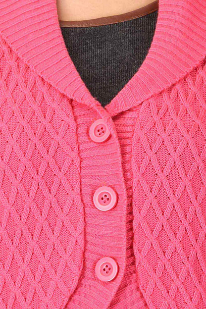 Pink Collar Neck Sweater