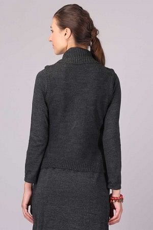 Dark Grey Collar Neck Sweater