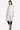 White &amp; Blue Printed Mandarin Neck kurta With Churidar