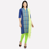 Blue Printed Regular Fit kurta