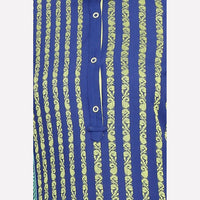 Blue Collar Neck 3/4 Sleeve kurta