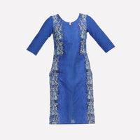 Blue Printed Regular Fit kurta