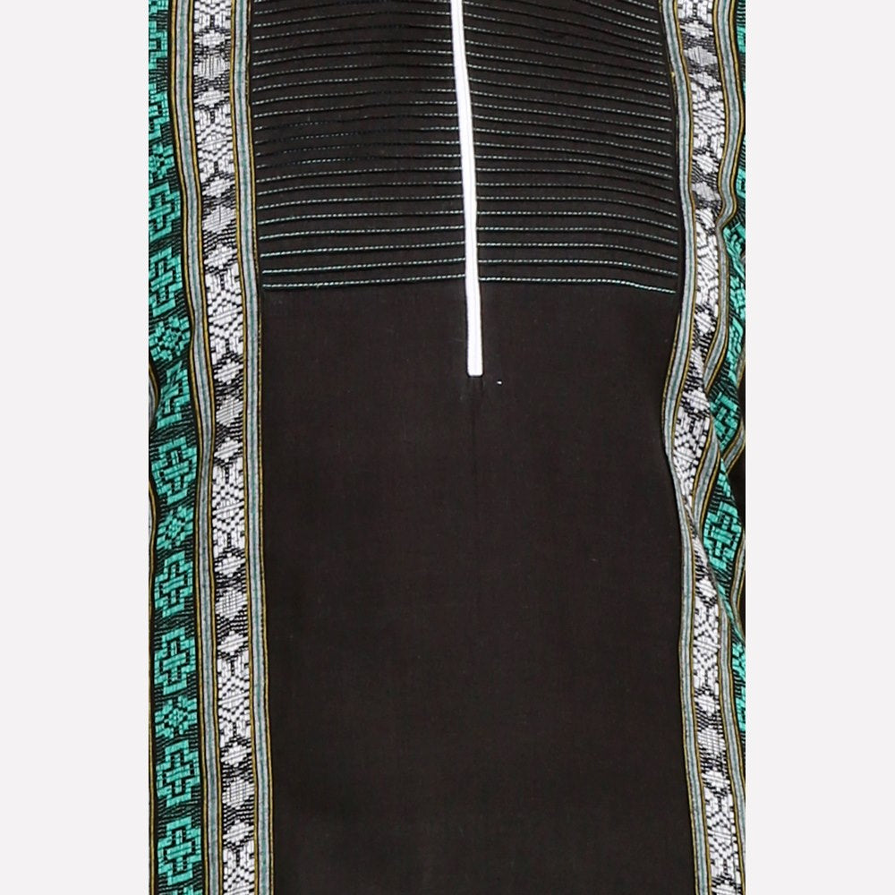 Black Printed Pintuck kurta