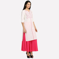 Off-White 3/4 Sleeve kurta