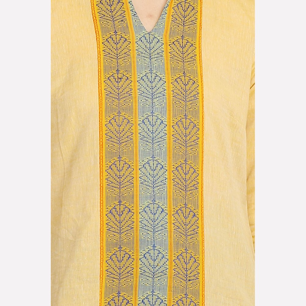 Yellow 3/4 Sleeve kurta