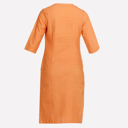 Orange 3/4 Sleeve kurta