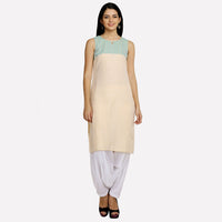 Light Pink Printed Sleeveless kurta