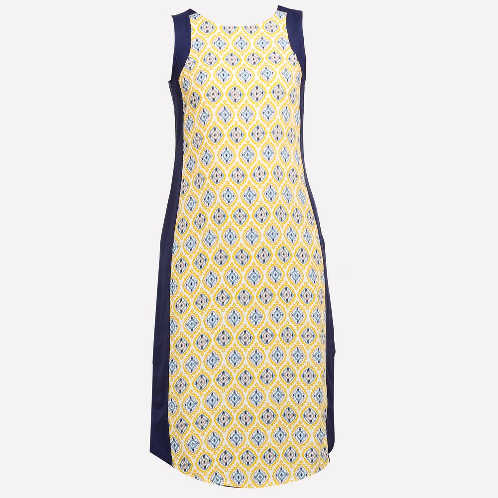 Blue Colorblocked Sleeveless kurta