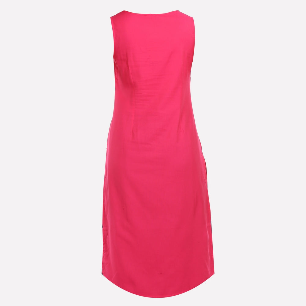 Pink Printed Sleeveless kurta