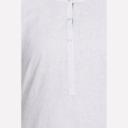 Off-White 3/4 Sleeve Striped kurta