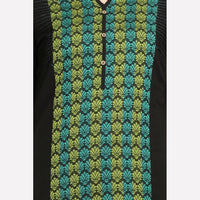 Black 3/4 Sleeve Pintuck kurta
